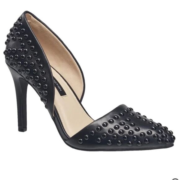 French Connection ‘Forever’ Black Studded Pumps – Size 10 - Picture 1 of 15